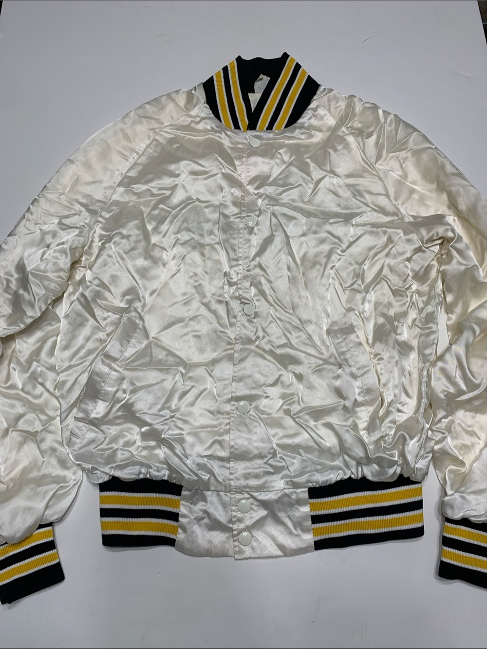 Westark USA Satin Bomber Jacket with Black & Yellow Stripe Trim